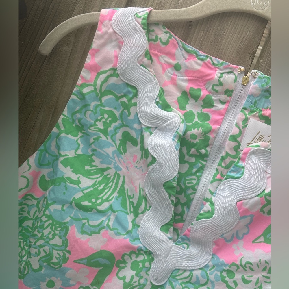 Lilly Pulitzer Romney Tropical Beach Floral Shift Romper Dress Women’s Size 12 - Picture 6 of 10